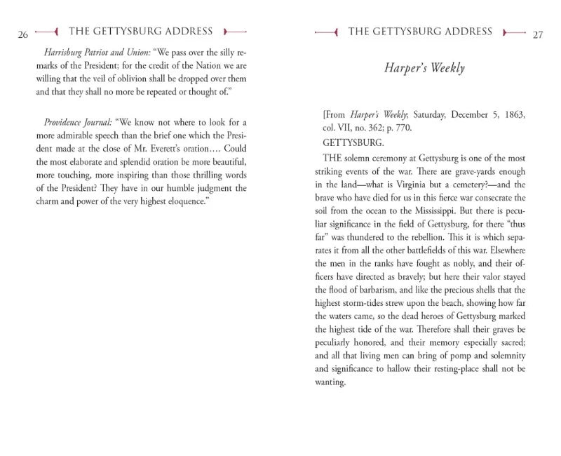 The Gettysburg Address Hardcover Book