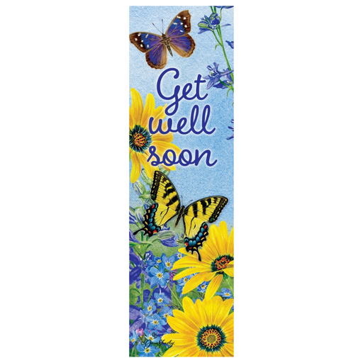 Blue and Yellow Butterflies Plant Expression Magnet