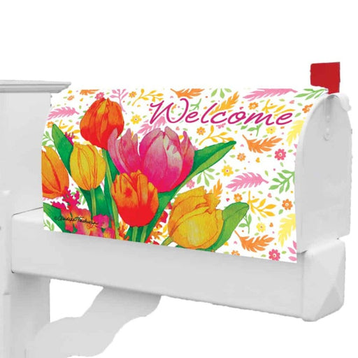 Tulips Welcome Mailbox Cover