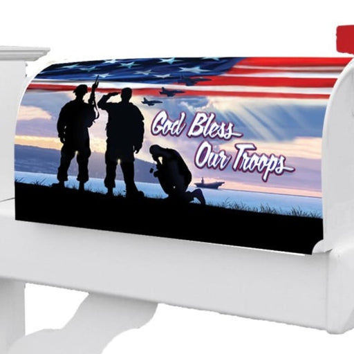 Bless Our Troops Mailbox Cover