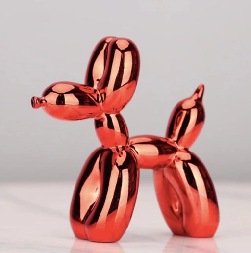 Electroplating Red Small Balloon Dog Sculpture