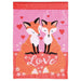 Love Foxes Applique Garden Flag