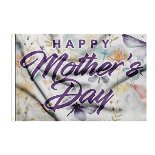 3x5' Mother's Day Butterflies Polyester Flag