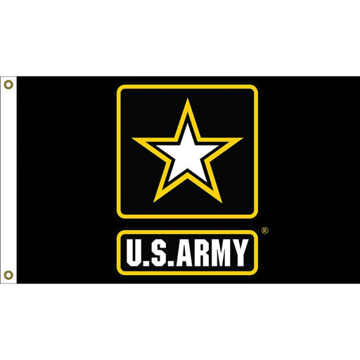 3x5' US Army Black Poly-Cotton Flag