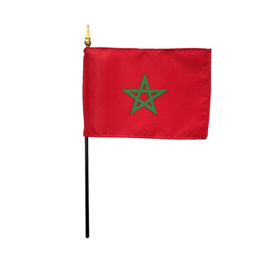 4x6" Morocco Stick Flag