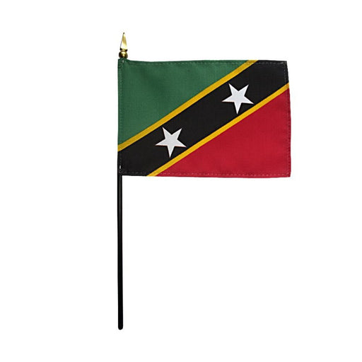 4x6" St Kitts-Nevis Stick Flag