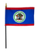 4x6" Belize Stick Flag