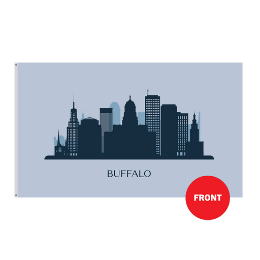 3x5' Buffalo Cityscape Polyester Flag - Made in USA