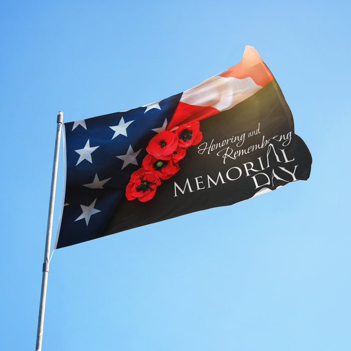 3x5' Remembering Memorial Day Polyester Flag - Made in the USA