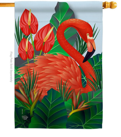 Flamingo Paradise Banner Flag