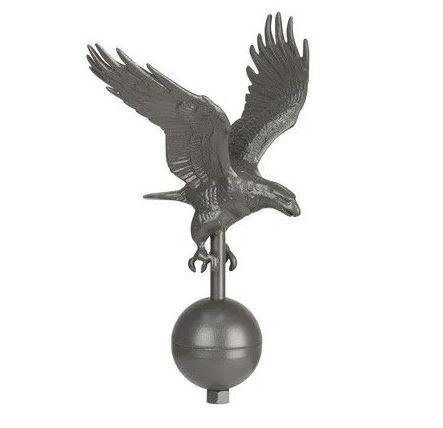 Pewter Flagpole Eagle Topper for Pole over 20' - Made in the USA