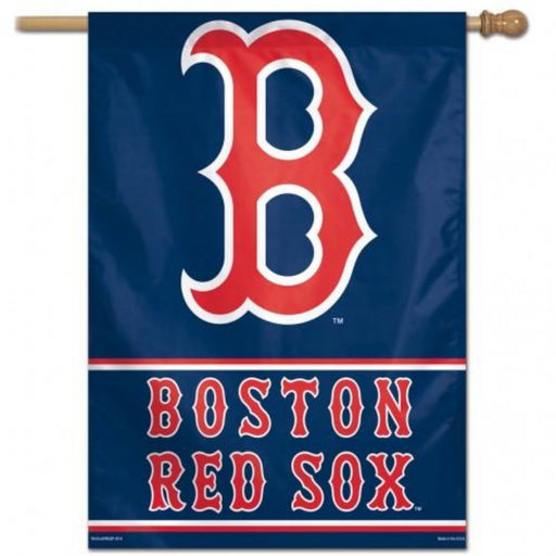 boston red sox banner flag with B logo