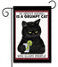 Black Cat Garden Flag, stand not included
