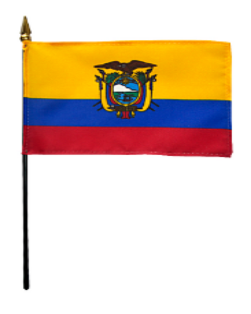 8x12" Ecuador Stick Flag