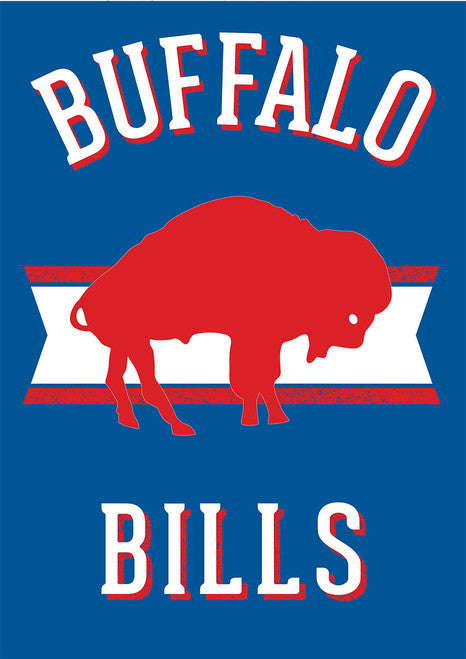 Buffalo Bills Blue Retro Garden Flag