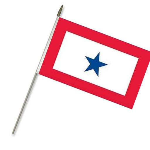 12"x18" One Star Blue Service Star Stick Flag