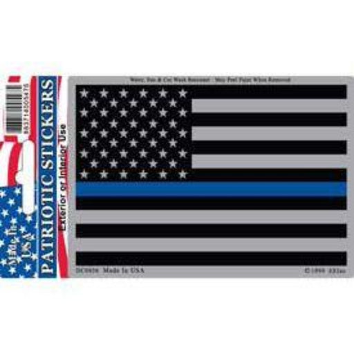 thin blue line flag with a holographic border and stripes
