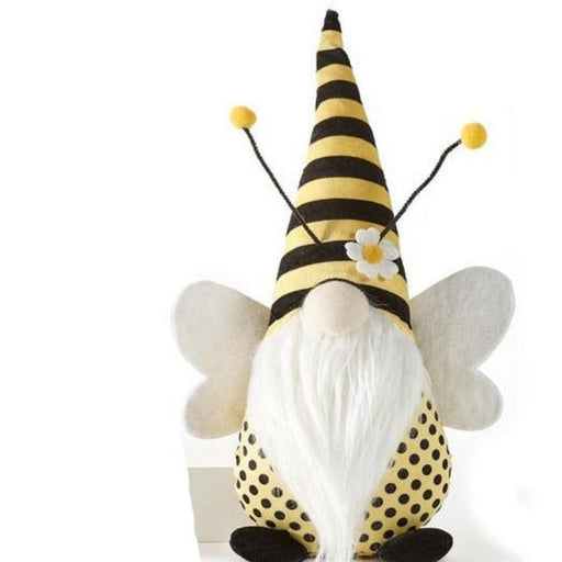 Striped Sitting Bee Gnome Plush Figure
