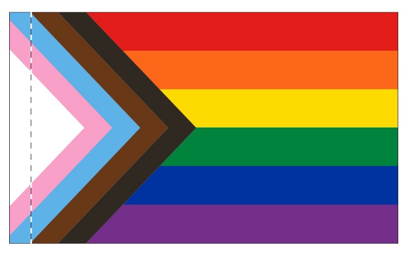 3x5' Progressive Pride Indoor Nylon Flag