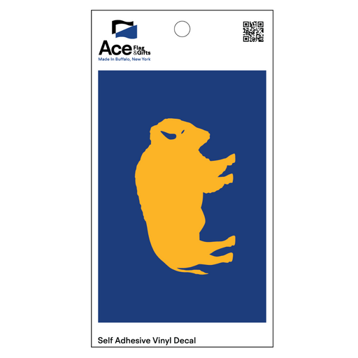 Gold and Blue Standing Buffalo Decal