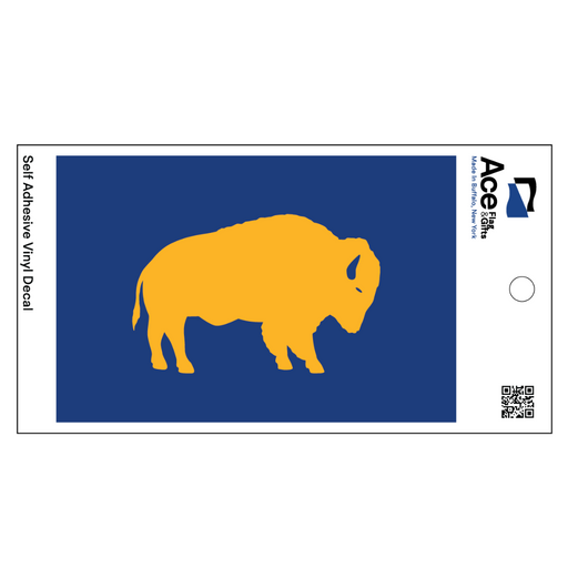 Gold and Blue Standing Buffalo Decal