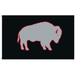Grey and Black Standing Buffalo Polyester Flag