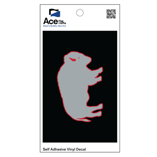 Grey and Black Standing Buffalo Decal