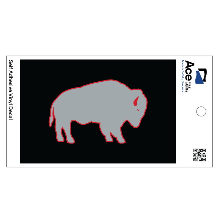 Grey and Black Standing Buffalo Decal