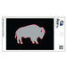 Grey and Black Standing Buffalo Decal