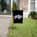 Grey and Black Standing Buffalo Garden Flag