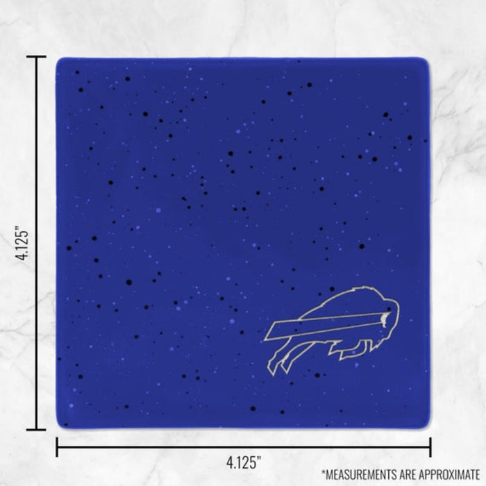Buffalo Bills Blue Speckle 4" Coaster - Sold Individually