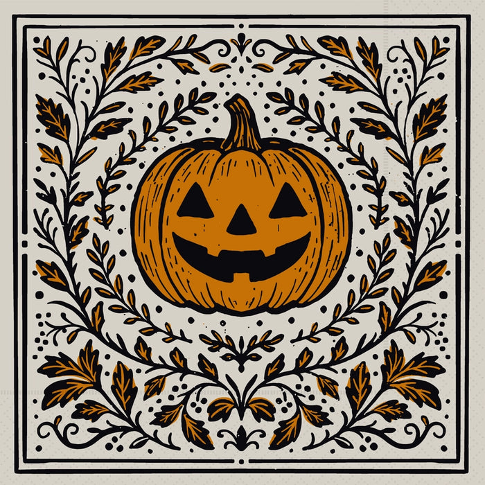 Pumpkin Poe Paper Cocktail Napkins (20 Count)