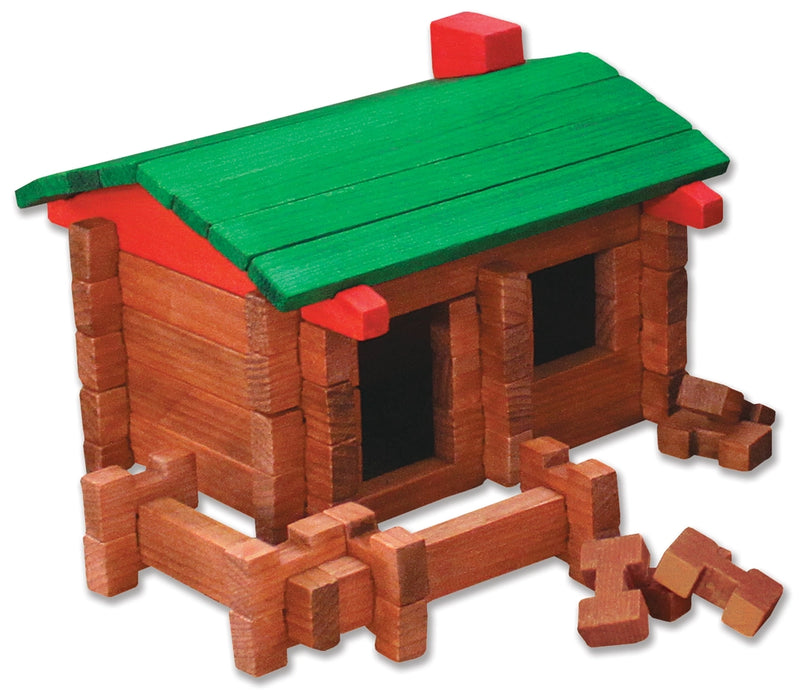 Wooden Log Building Set - Completed House