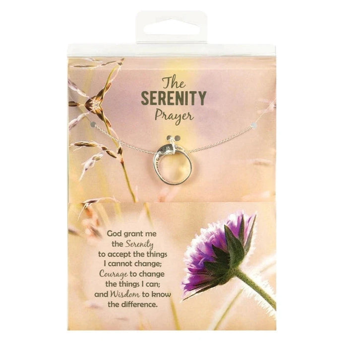 Serenity Prayer Wide Mobius Necklace