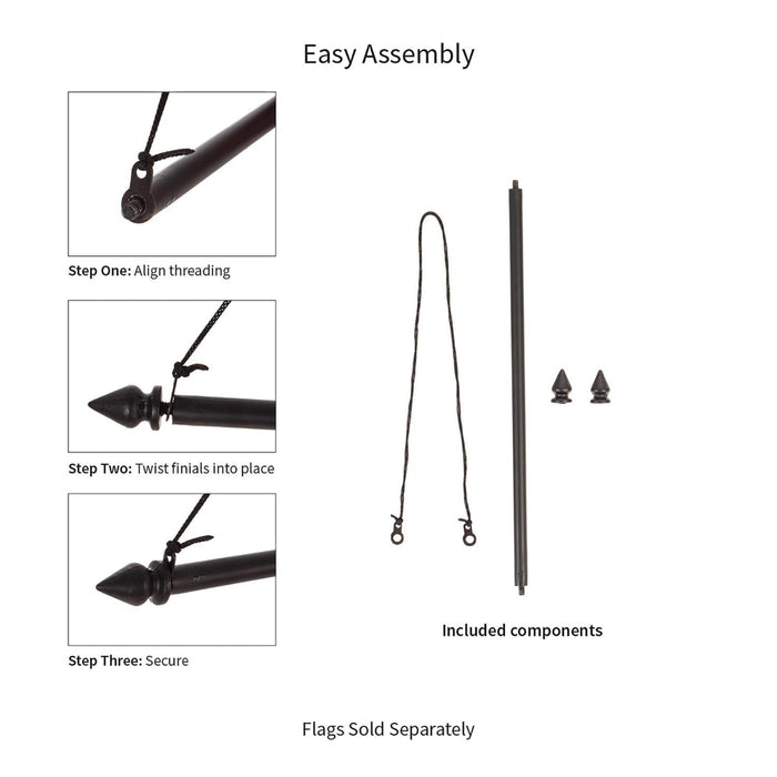 Metal Dowel For decorative Flag instructions