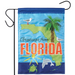 Greetings from Florida Applique Garden Flag