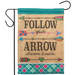 Follow Your Arrow Burlap Garden Flag