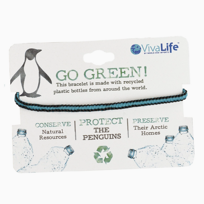 Go Green Plastic Bottle Adjustable Bracelet