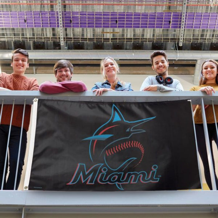 3 ft x 5 ft Polyester MLB Flag - Miami Marlins