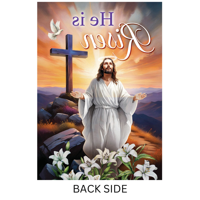 Jesus is Risen Garden Flag