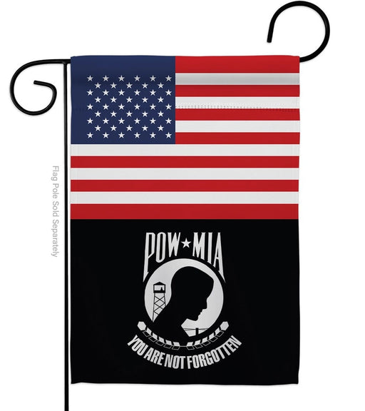 US & POW MIA Garden Flag