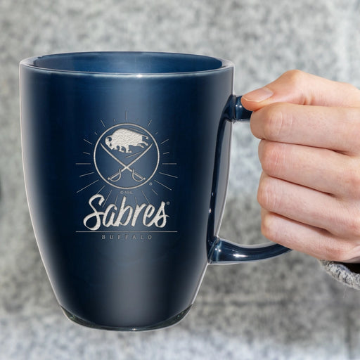 18oz Buffalo Sabres Navy Ceramic Lustre Mug