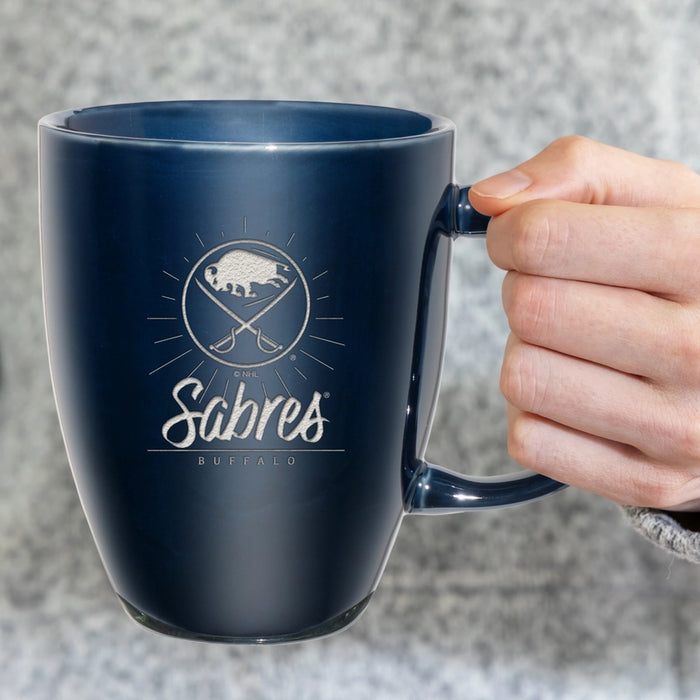 18oz Buffalo Sabres Navy Ceramic Lustre Mug