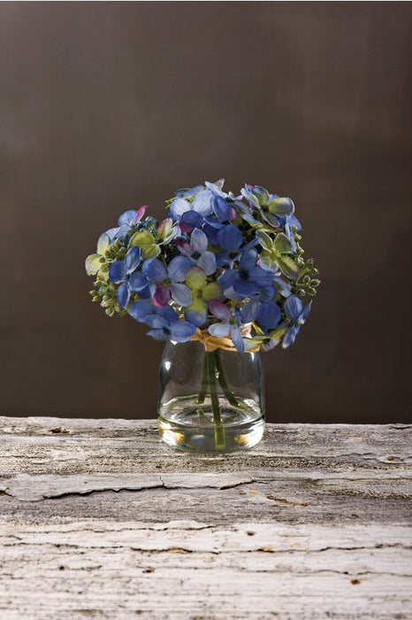 Blue Hydrangeas in Vase