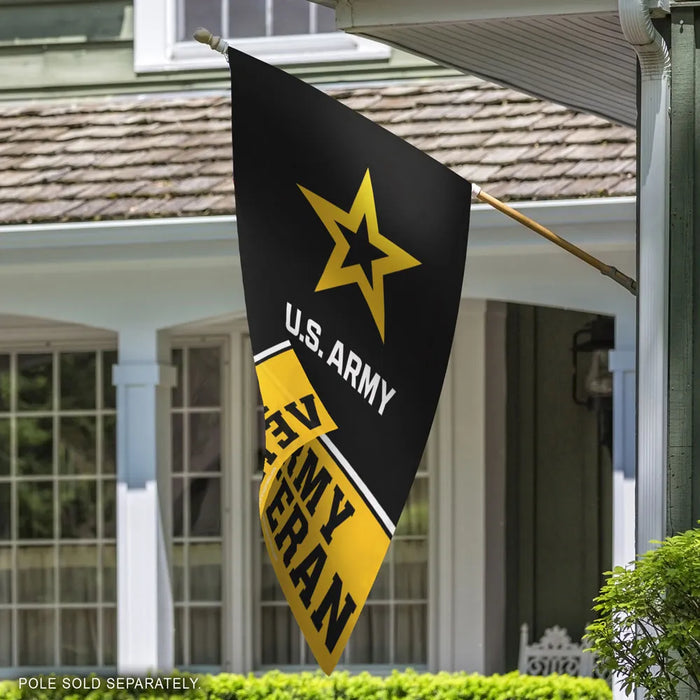 US Army Star Logo Veteran Banner Flag