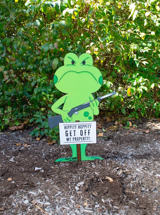 Hippity Hoppity Frog Metal Yard Stake