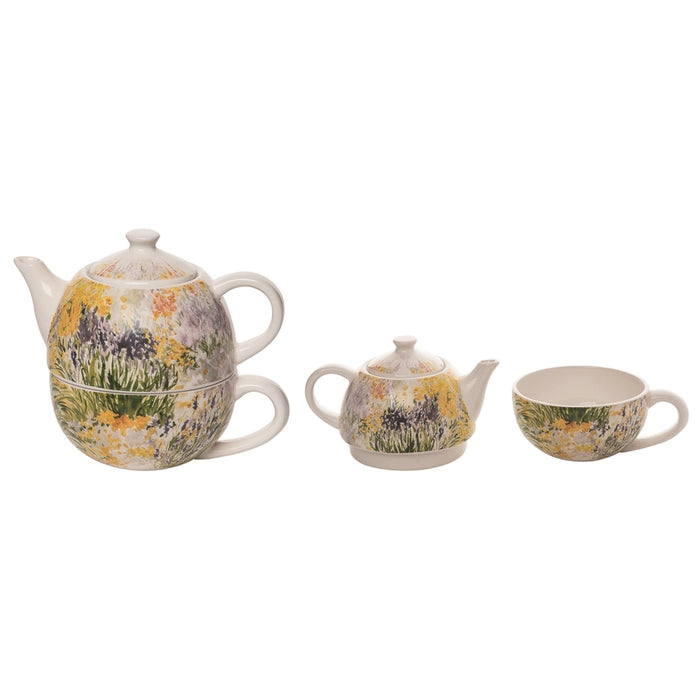 Yellow Lavender Teapot and Cup Ceramic Set