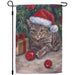 Christmas Kitty Mischief Garden Flag