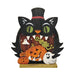 Black Cat Head Wood Tabletop Decor