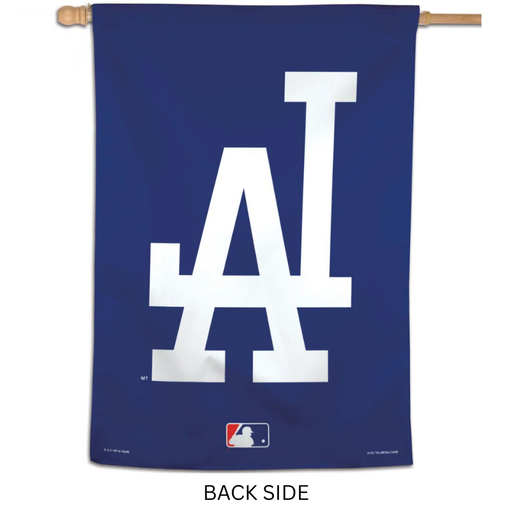 Los Angeles Dodgers Blue Banner Flag BACK SIDE